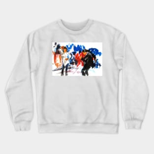 Watercolor inspired in Pulp Fiction dance Crewneck Sweatshirt